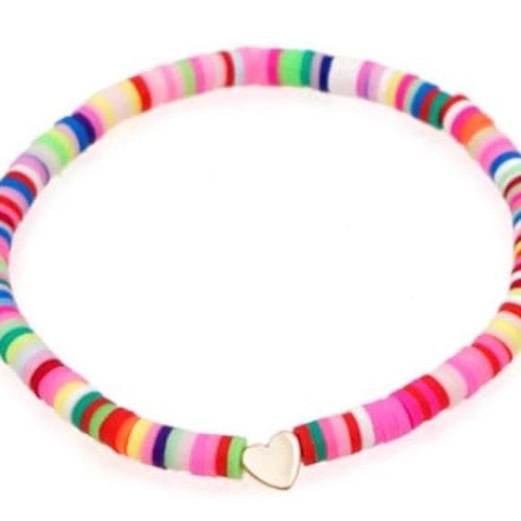 Colorful Heart Beaded Bracelets - 7pcs |NWT - Picture 5 of 5